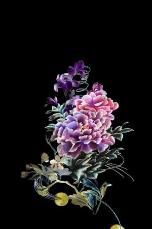 定位花印花花型图片
