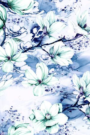 玉兰花印花花型图片
