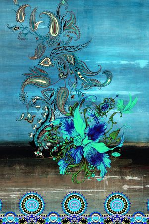 定位花印花花型图片