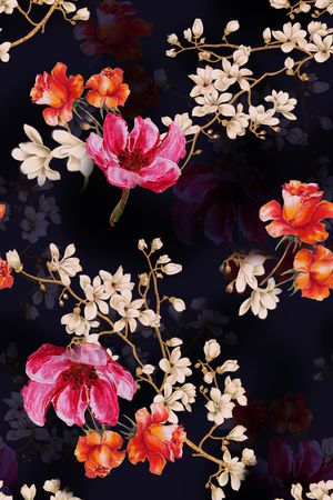 植物印花花型图片