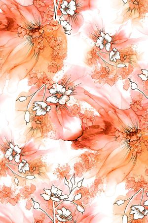 兰花印花花型图片