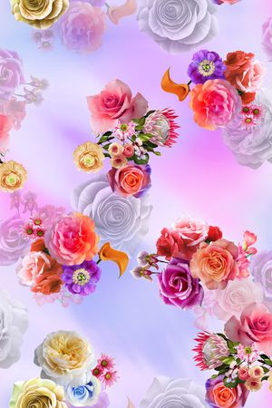 花卉印花花型图片