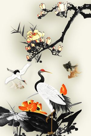 古典花纹印花花型图片
