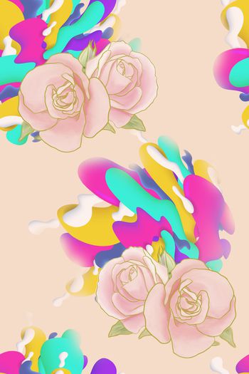 1255088-抽象幻彩色块花卉