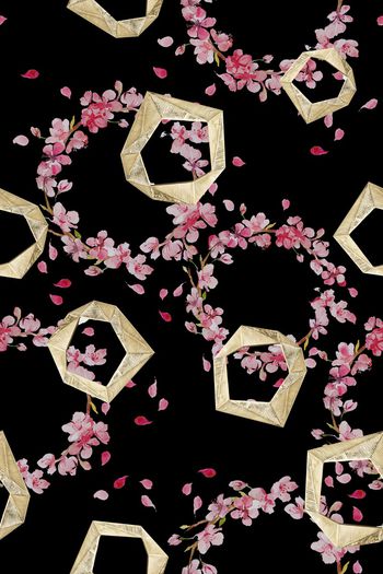 小花瓣印花花型图片