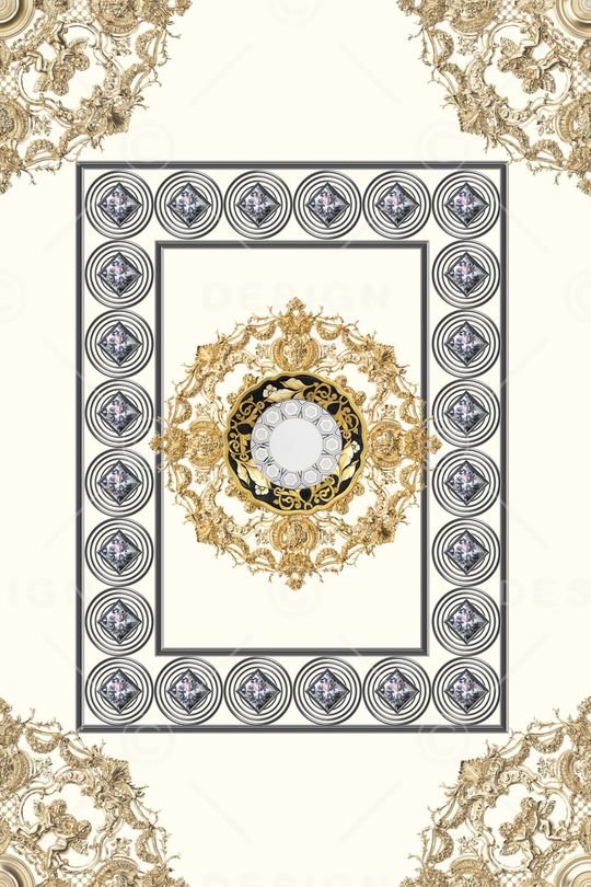 几何印花花型图片