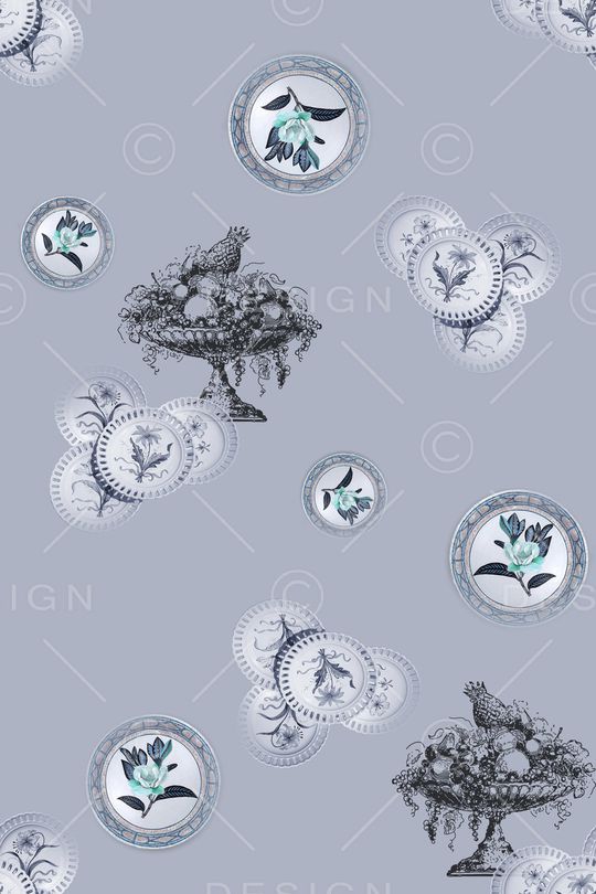 古典花纹印花花型图片