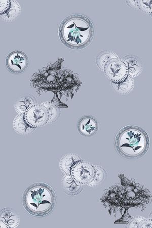 古典花纹印花花型图片