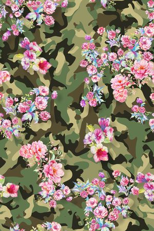 迷彩印花花型图片