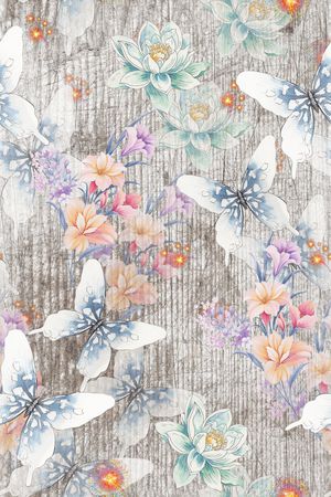 满版散花印花花型图片
