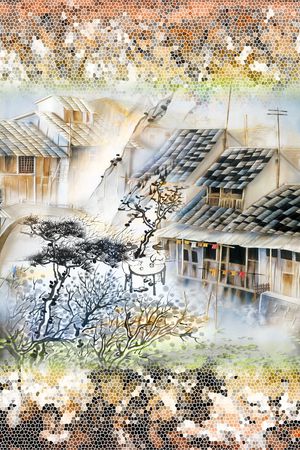 中国风印花花型图片