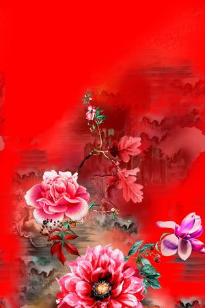 定位花印花花型图片