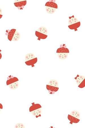 松果插画印花花型图片