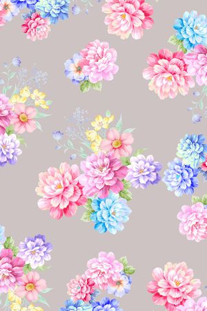 花卉印花花型图片