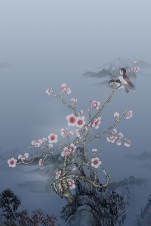 国画印花花型图片