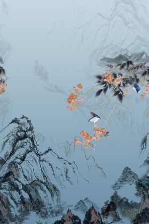 国画印花花型图片