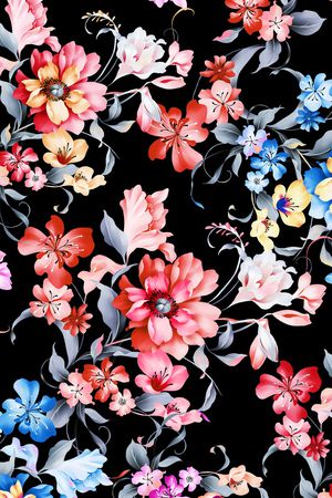 小碎花印花花型图片