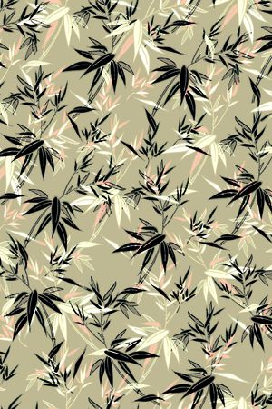 绿植树叶印花花型图片