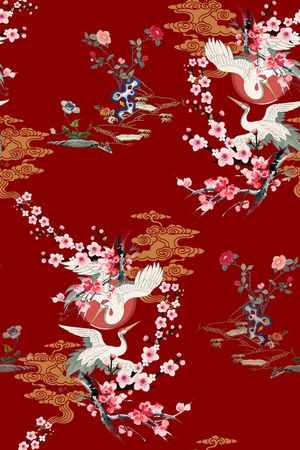 梅花印花花型图片