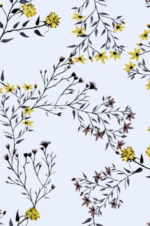 兰花印花花型图片