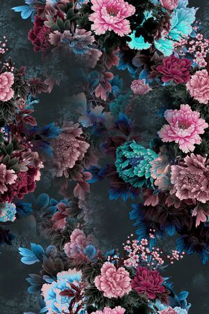 复古印花花型图片