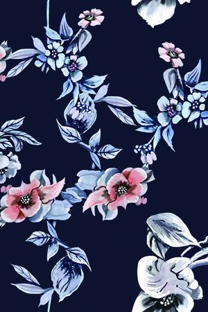 绿植树叶印花花型图片