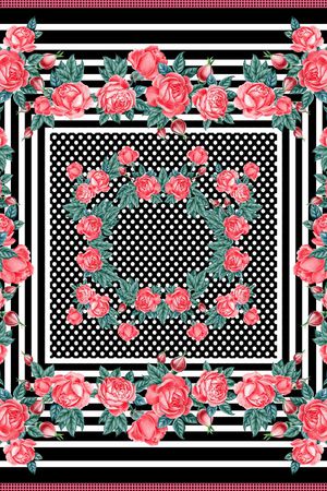 scarf print印花花型图片