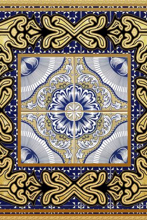scarf print印花花型图片