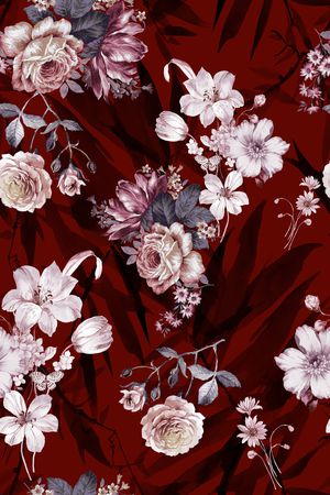 复古印花花型图片
