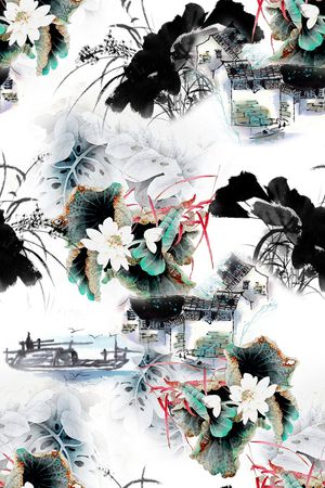 数码花型印花花型图片