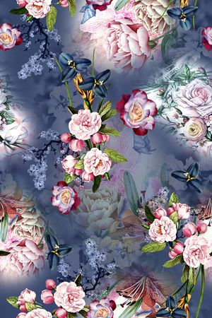 简约印花花型图片
