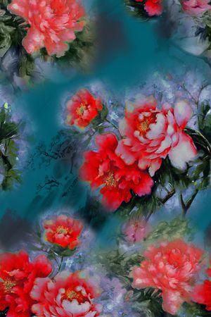 中国风印花花型图片