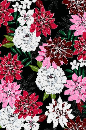 复古印花花型图片