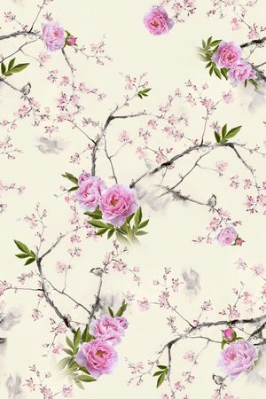 牡丹印花花型图片