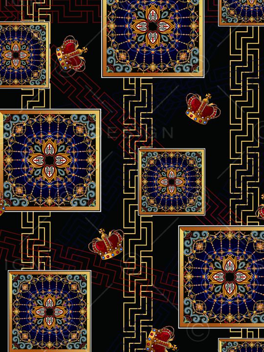 古典花纹印花花型图片