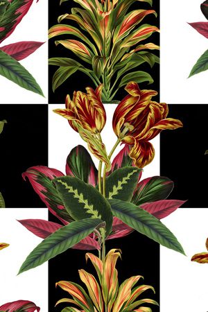 热带花型印花花型图片