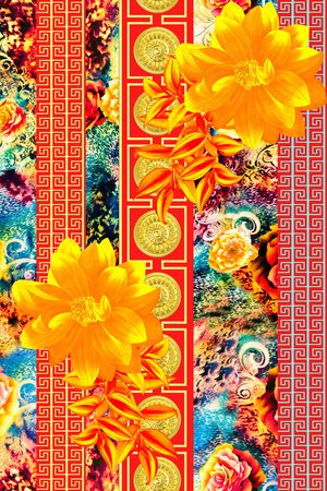 花卉印花花型图片