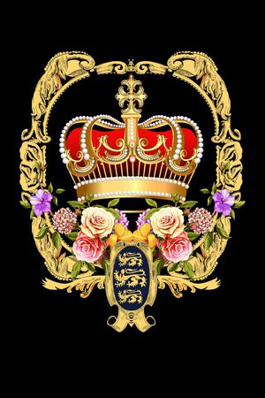 宫廷风印花花型图片