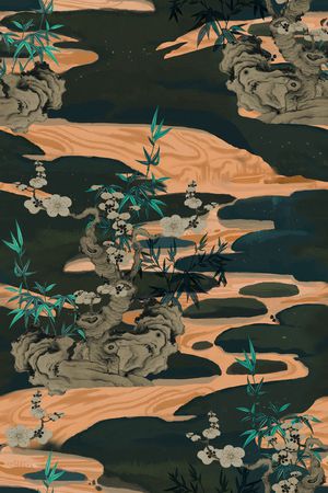 大牌风印花花型图片