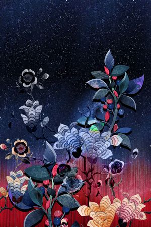 中国风定位花印花花型图片
