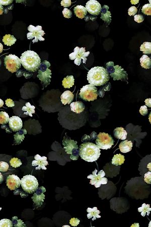 旗袍印花花型图片