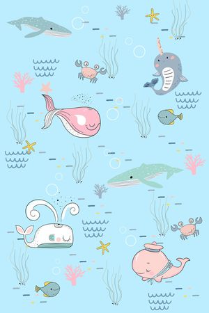 海洋印花花型图片