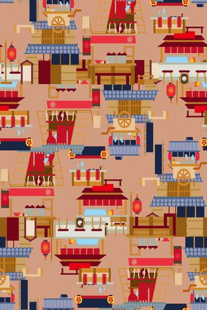 几何印花花型图片