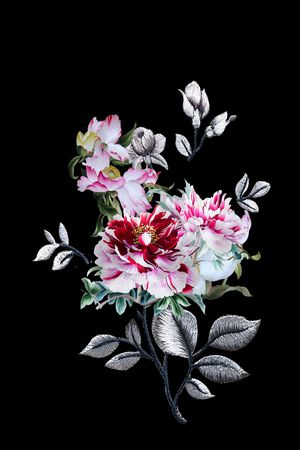 牡丹印花花型图片
