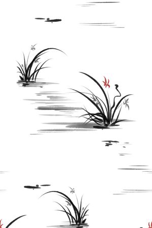 中国风印花花型图片