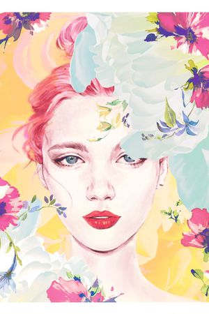水彩花卉印花花型图片