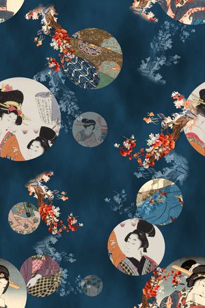 香云纱印花花型图片