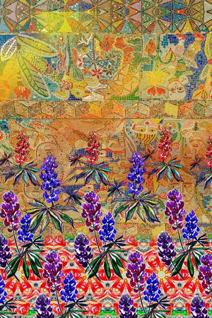 绣花花型印花花型图片