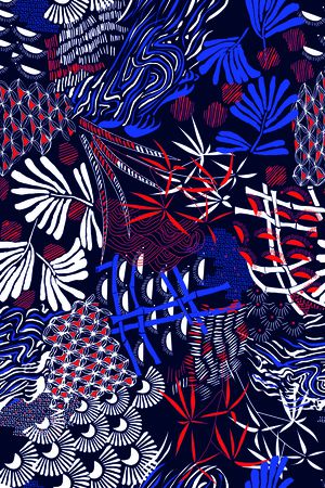 复古印花花型图片
