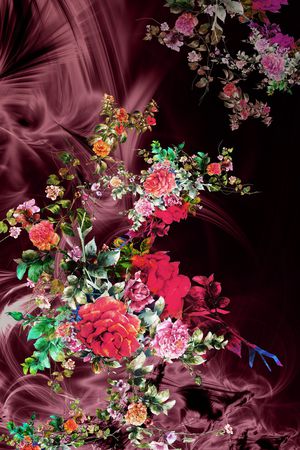 花卉印花花型图片